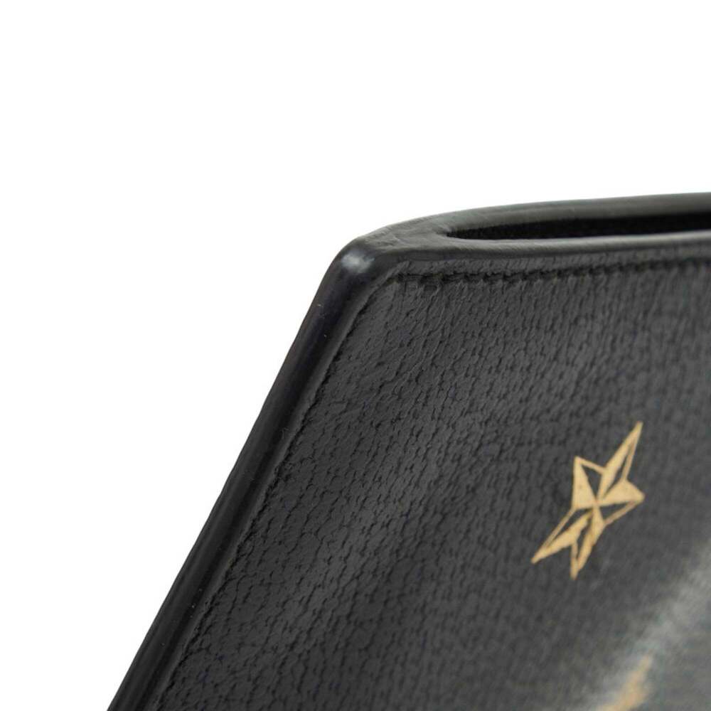 Gucci Beastar Clutch Bag/Second Bag 495066 Black/Gold Leather Women's GUCCI - Picture 4 of 10